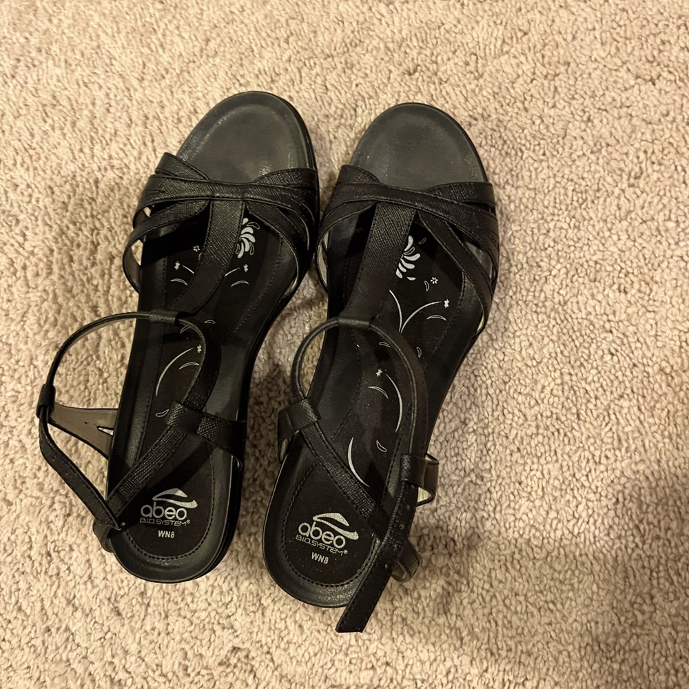Abeo Black Sandals…Size 8! MINT CONDITION